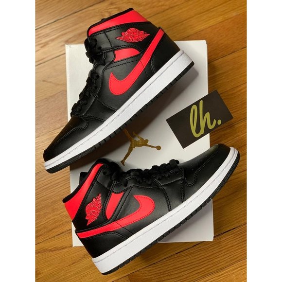 Size 6.5 w Air Jordan 1 Mid "Siren Red" - Picture 5 of 5